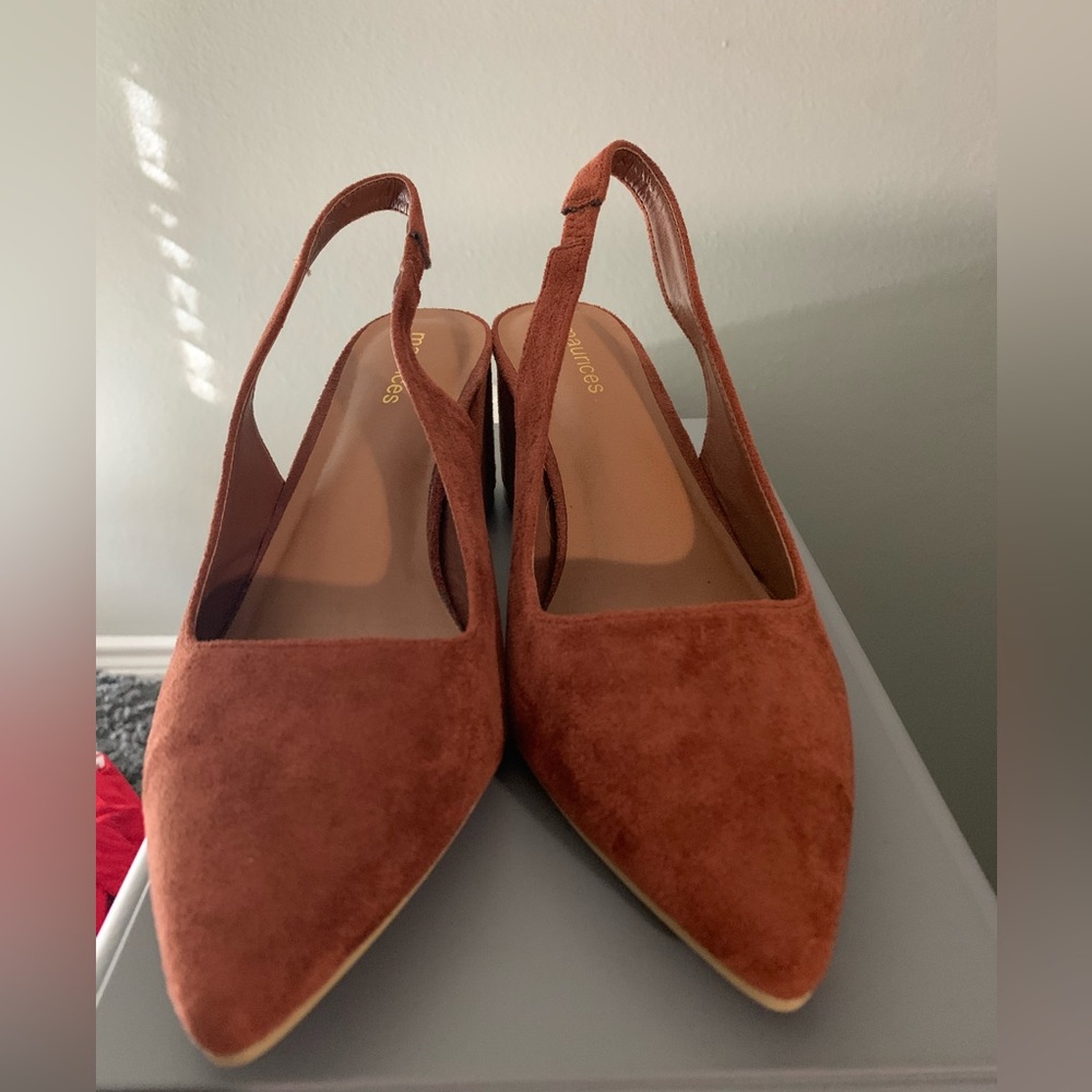 Maurices lily sling back block heel